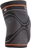 Shock Doctor Compression Knit Knee Sleeve with Gel Support, Black/Grey, Adult-Medium