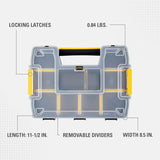 Stanley Sortmaster Lite Organizador de 29,2 cm de largo x 2,5 cm de ancho x 8,5 cm de alto, negro, amarillo y transparente (paquete de 2)