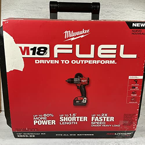 Milwuakee 2803-22 Drill Kit M18 Fuel, 1/2