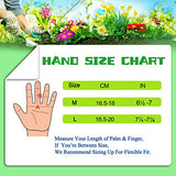 HANDLANDY Guantes de jardín de algodón para mujer, 4 pares de guantes de jardinería suaves con puntos de PVC, guantes de trabajo florales para patio (L, naranja)