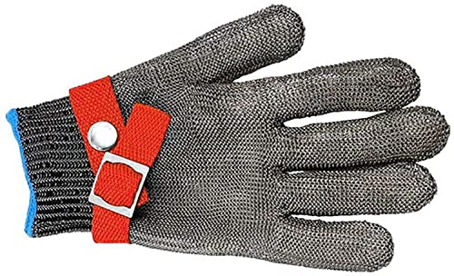 PRICEXES Guantes De Alambre De Acero Guantes Anti-Corte De Malla, Guantes Anti-Corte De Cocina, Protección De Mano De Obra Oyster Metal Gloves (Size : 1pcs/M)