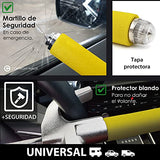 KRASER WA839Y Bastón Antirrobo Automóvil Volante, Cerradura Seguridad, Martillo Emergencia, Amarillo Disuasorio, Universal Coche Camión, Caravana Furgoneta, Bastón Carro, Seguro Volante, Candado Auto