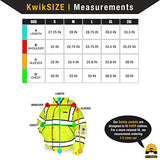 KwikSafety Marshal Bomber - Chaqueta de seguridad clase 3 de alta visibilidad, resistente al agua, ANSI OSHA, color amarillo, mediano a XXL, Amarillo, Large