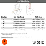 Vgo 2 pares de guantes de trabajo mecánicos de cuero vacuno resistentes, antivibración, reducción de impactos, compatible con pantalla táctil (talla M, negro y azul, CA9730HL)