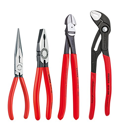 KNIPEX Tools 9K 00 80 94 US Cobra Combinación cortador y alicates de punta de aguja juego de 4 piezas