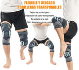 Rodilleras Deportivas，Manga de compresión para dolor de rodilla con almohadillas de gel de rótula y correas，Rodillera con estabilizadores laterales, Proporciona apoyo y protección a la articulación de la rodilla, Para Recuperación de Lesiones, Aliviar A