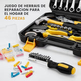 HOYRR Caja de Herramientas,Paquete de 88 Piezas Caja de Herramientas,Herramientas,Kit de Herramientas,Kit de Herramientas Manuales Universales para el Hogar,Adecuado para uso Doméstico.(88 Piezas)