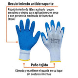 Truper GU-413, Guantes para jardinero, cubiertos de látex, puño tejido, G