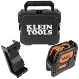 Klein Tools 93LCLG Nivel láser, autonivelante, nivel de línea cruzada verde de alta visibilidad con punto de fontanería rojo y abrazadera de montaje magnética