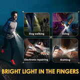 Guantes de linterna LED recargables, regalos para hombres, regalos de Navidad, regalos de cumpleaños, gadgets geniales para papá, marido, mujeres, mamá, luces manos libres para pesca nocturna, reparación, barbacoa, correr, acampar