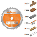 Evolution Power Tools RAGE230BLADE 9-Inch Multipurpose Cutting Blade for Steel, Aluminum, Wood With Nails In, and Plastics