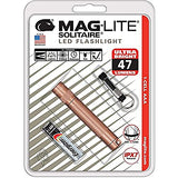 Maglite Solitaire - Linterna LED de oro rosa de 47 lúmenes con llavero, batería AAA, caja de: 1