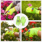 3 pares de guantes de trabajo utilitarios para mujeres y hombres, guantes resistentes a los cortes, guantes de jardinería ultraligeros y flexibles con revestimiento de poliuretano (XL, verde)