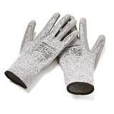 Amazon Basics Guantes de trabajo resistentes a los cortes, nivel de corte A2, guantes recubiertos de poliuretano, pantalla táctil, sal y pimienta, talla 10, XL, 6 pares