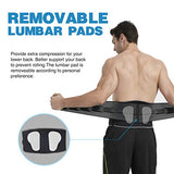 Cinturón de apoyo lumbar para dolor de espalda baja, disco con hernia, ciática, escoliosis, corrector de postura para mujeres y hombres, con almohadilla lumbar extraíble para levantamiento pesado