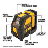 DEWALT Laser de Linea Cruzada de Rayo color Verde con Bateria Ion-Litio 12V DW088LG