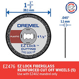 Dremel EZ476 Disco de Corte 1-1/2 Pulgadas Ez Lock, 5 Piezas