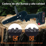 Hisemy Mini motosierra de 6 pulgadas inalámbrica —motosierra eléctrica funcional, sierra de podar eléctrica de mano, sierra de cadena de tijeras de podar livianas , adecuada para cortar ramas de jardín y árboles Motosierra Inalámbrica de Mano de 24 V