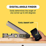 General Tools TS02 ToolSmart - Buscador de ángulos digital conectado con Bluetooth, transportador, nivel y regla de 10.5 pulgadas (26.67 cm)