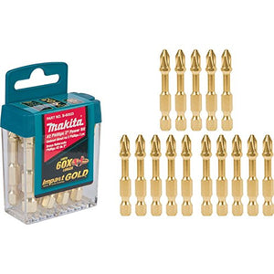 Makita B-60523 Impact Gold #2 Phillips Broca de 5 cm, 15 unidades