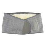 FakeFace Correa térmica gruesa para hombre y mujer, para invierno, de cachemira, cinturón de apoyo lumbar reumático, dolor de espalda, soporte térmico, abdominal, estómago, calentador de riñón, banda protectora gris