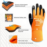 LPRED Guantes de trabajo térmicos gruesos para jardín, impermeables, a prueba de frío, guantes de trabajo de doble capa con revestimiento de látex, protección criogénica, protección de las manos (S,WG-338)