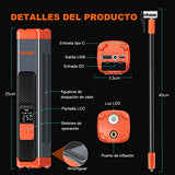 FOWAWU 6000mAh 150PSI Inflador Ruedas Coche, Compresor Aire Coche Bomba de Aire Electrica,Compresor Aire Portátil con Cable DC 12V Pantalla LCD Linterna LED para Automóviles Moto Bicicleta Pelotas