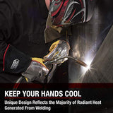 Lincoln - Guantes de soldadura eléctricos resistentes al calor | Mano reflectante aluminizada | Grande | K2982-L