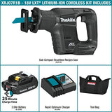 Makita XRJ07R1B 18V LXT Lithium-Ion Sub-Compact Brushless Cordless Recipro Saw Kit (2.0Ah)