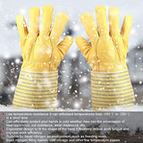 Guantes criogénicos Guantes de trabajo de cuero Resistentes al frío Guantes cálidos de invierno Resistente al viento Impermeable Puño largo Nitrógeno líquido Protección para las manos Unisex