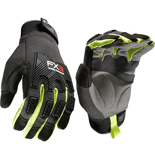 Wells Lamont FX3 Guantes de protección contra impactos para hombre con protección contra impactos D30, XL (7861XL)