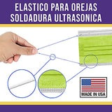 Mascarilla Desechable de 4 Capas, Ultra Suave, Máscara Protectora y Transpirable, Paquete de 50 Unidades para Uso Diario Fabricada en Estados Unidos (Verde Kiwi)