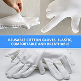 Guantes de algodón blanco Serve Clean 12 pares (24 piezas) hidratantes, inspección, cosméticos, eccemas, monedas/joyas.