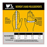 Guantes de trabajo y jardín de piel para mujer, de vaca de grano resistente, grande (Wells Lamont 1124L), color natural