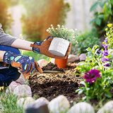 Guantes de jardinería de cuero para mujer, guantes de trabajo para deshierbar, cavar, plantar, rastrillar y podar (B-azul)