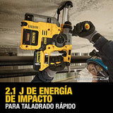 DEWALT Rotomartillo SDS Plus 20V MAX* FLEXVOLT con Motor Brushless sin Escobillas 5.0Ah Bateria y Cargador incluido DCH273P2