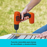 BLACK+DECKER Taladro/Destornillador Inalámbrico 8V con 54 Accesorios LD008KA-B3