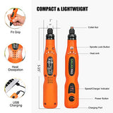 Minijuego de herramientas giratorias inalámbricas de iones de litio de 3.6 V, 3 velocidades ajustables, cable de carga USB y 31 accesorios para perforar, moler, limpiar, pulir y tallar de GALAX PRO