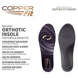 Copper Fit Balance - Plantilla ortopédica con infusión de cobre, color negro pequeño