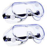 2-pc Gafas De Protección De Seguridad,polvo Gafas Splash Respirable Gafas Selladas Para Ojos Envolventes Anti-niebla Transparente