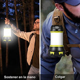 TYC Linterna de Cámping, Linterna de Cámping Recargable, 6 modos Lámparas de Mano Súper Brillante Portátil con Cable USB perfecto para acampar, caminar Pesca Emergencia y Más (Verde)