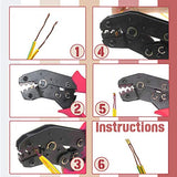 Hilitchi 525 piezas TC-1, TC-A, TC-B, TC-C, TC-T no aisladas en forma de U, kit surtido de terminales de anillo de cobre con pala de alambre conector eléctrico