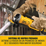 DEWALT Kit Mini Esmeriladora Inalámbrica 20V MAX* 4-1/2 Pulgadas DCG412P2