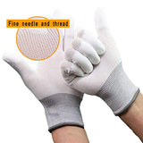 FANGULU 10 pares de guantes de nailon blancos antideslizantes y antiestáticos de poliuretano, aptos para mecanizado, montaje electrónico, automóvil, construcción de sitios, carga y descarga (20 unidades)