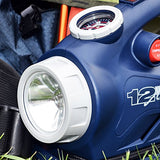 Campbell Hausfeld Inflador de neumáticos de 150 PSI, bomba de neumáticos automática de 12 V CC, compresor de aire portátil para neumáticos de coche y bicicleta con luz LED (AF010800), azul