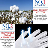 12 pares Guantes unisex de algodón blanco suave para manos secas grandes guantes de trabajo de algodón reutilizables manos secas eccema hidratante…