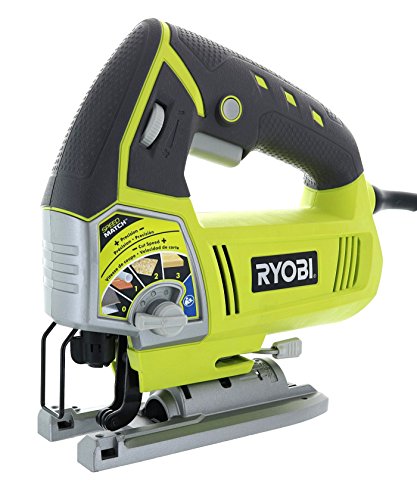 Ryobi JS481LG Sierra Jig Orbital de 4,8 amperios con vástago en forma de T con luz LED integrada