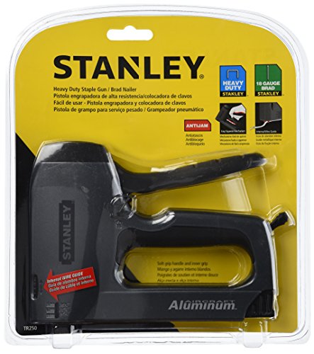 STANLEY Engrapadora y Clavadora de Trabajo Pesado Sharpshooter de 7 Pulgadas con Mecanismo Anti-atascamiento Gris TR250