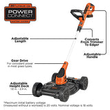 BLACK+DECKER MTC220 12-Inch 20V MAX Lithium Cordless 3-in-1 Trimmer/Edger and Mower