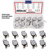 Hilitchi KSD301 - 20 interruptores de control térmico para termostato NO y NC, 40 C a 135 C, kit surtido de interruptores de control térmico con disco bimetal Para electrodomésticos domésticos